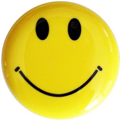 Broche smiley camera espion