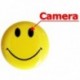 Broche smiley camera espion