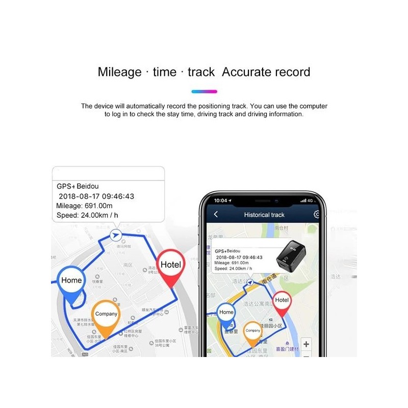 Tracker GPS géolocalisation en temps réel avec mouchard