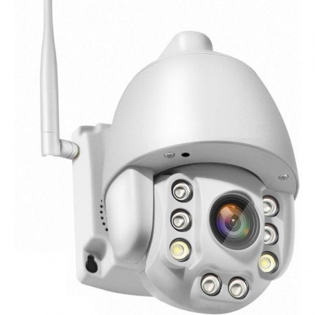 Camera de surveillance à tête rotative Carte SIM 3G et 4G Zoom X5 audio bidirectionnel 