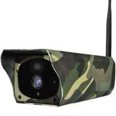 Caméra de surveillance Full HD 1080P pour extérieur à panneau solaire vision de nuit Wifi P2P