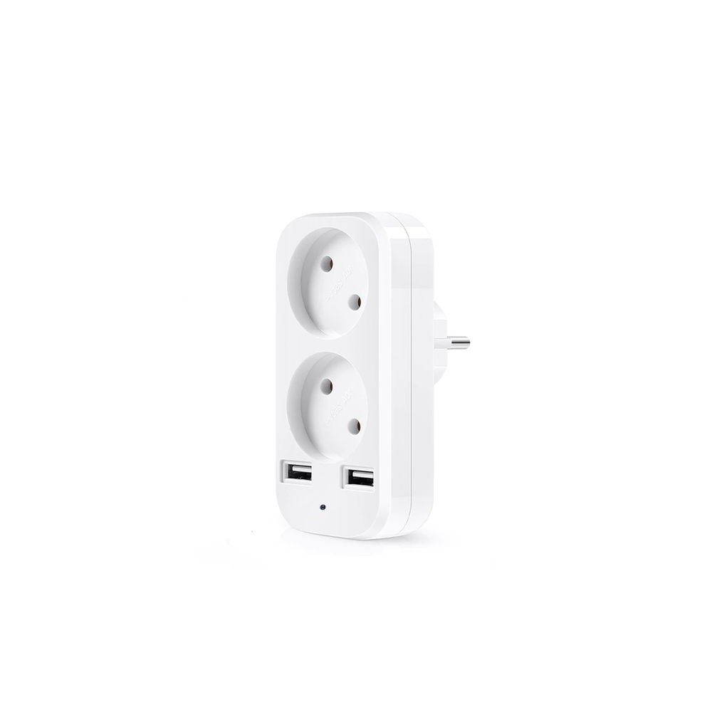 PRISE MULTIPLE AVEC 2 PORT USB MULTIPRISE MURALE DOUBLE PRISE 4 EN 1 CHARGE  USB