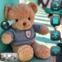 Ours en peluche à caméra espion HD 1080P Wifi à détecteur de mouvement 
