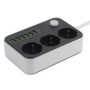 Multiprise européenne à caméra espion HD 1080P Wifi 3 prises 6 ports USB 