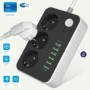 Multiprise européenne à caméra espion HD 1080P Wifi 3 prises 6 ports USB 