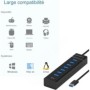 Hub USB 7 ports avec caméra espion WiFi 4k HD