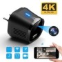 Chargeur USB secteur caméra espion ultra HD 4K vision de nuit 