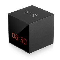 Réveil chargeur induction smartphone caméra espion HD WIFI 1080P vision nocturne