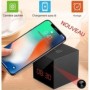 Réveil chargeur induction smartphone caméra espion HD WIFI 1080P vision nocturne