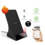 Chargeur induction avec caméra espion Wi-Fi HD 1080P vision de nuit 