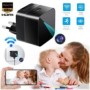  Chargeur mural USB à caméra espion HD 1080P Wifi vision de nuit 