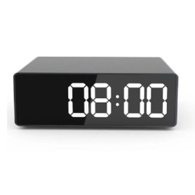 Réveil à caméra espion Wi-Fi Full HD 1080P vision de nuit détection de mouvement 