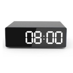 Réveil à caméra espion Wi-Fi Full HD 1080P vision de nuit détection de mouvement 