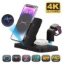 Chargeur induction 3 en 1 camera espion HD 1080P WiFi détection de mouvement