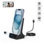 Station de charge induction avec caméra espion Wifi 2K vision de nuit 