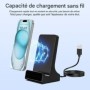 Station de charge induction avec caméra espion Wifi 2K vision de nuit 