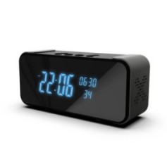 Réveil multifonction caméra espion 4K Ultra HD enceinte Bluetooth Audio bidirectionnel