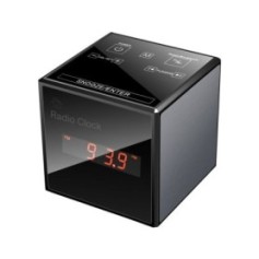 Réveil Enceinte Bluetooth caméra espion Full HD Wi-Fi vision nocturne